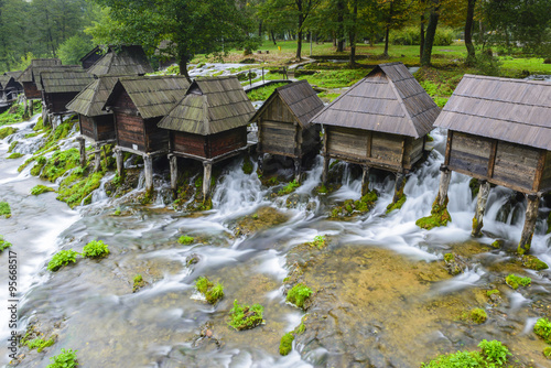 Old wooden water mills, Jajce in Bosnia and Herzegovina
