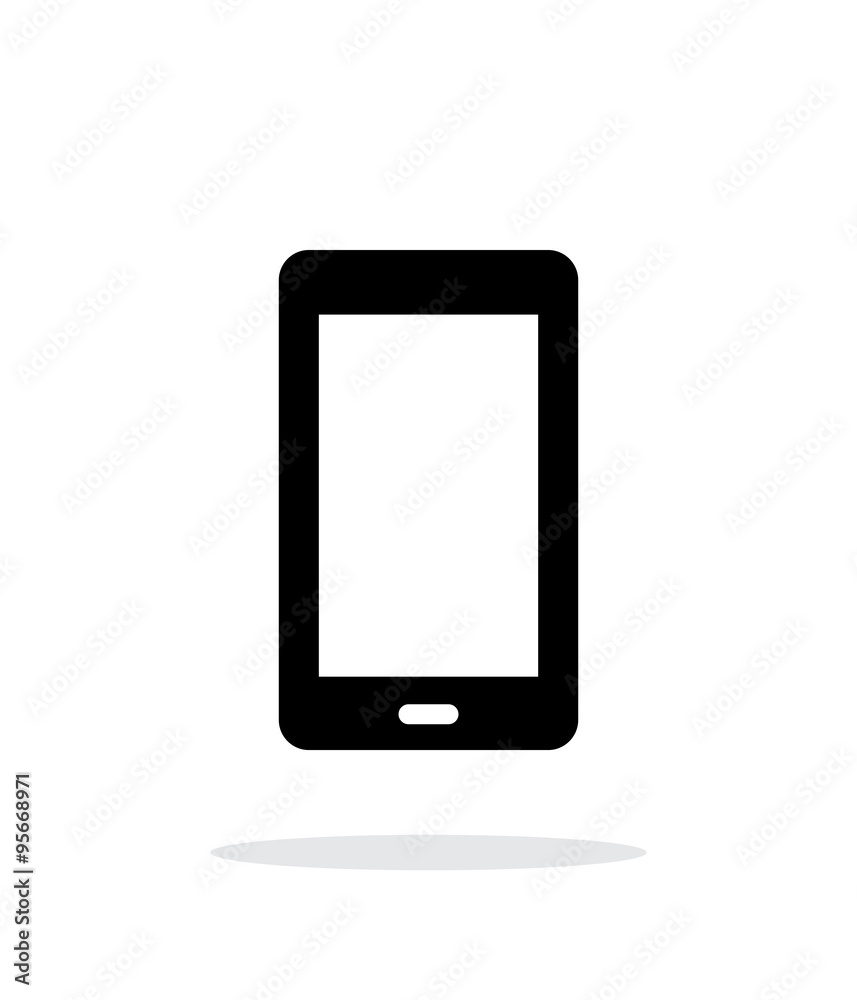 Mobile phone simple icon on white background. Mobile phone simple icon on white background.