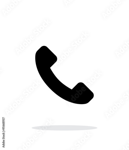 Call answer simple icon on white background.