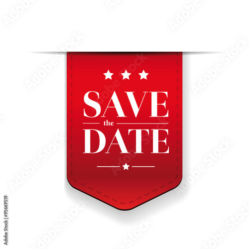 Save the date ribbon photo