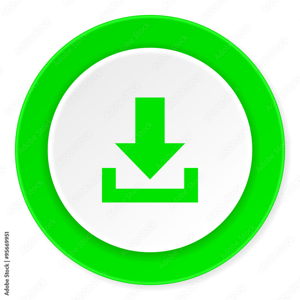 download green fresh circle 3d modern flat design icon on white background download green fresh circle 3d modern flat design icon on white background
