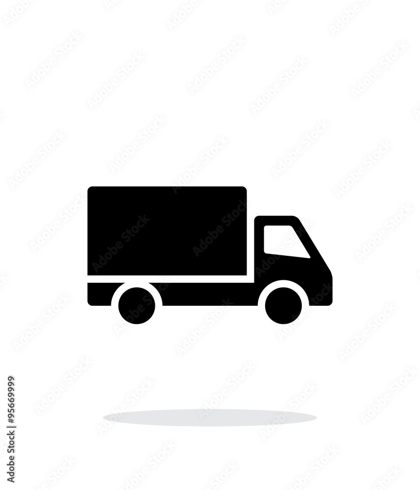Truck simple icon on white background.
