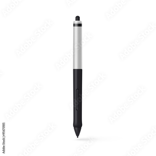 Fototapet Graphic tablet stylus isolated on white background
