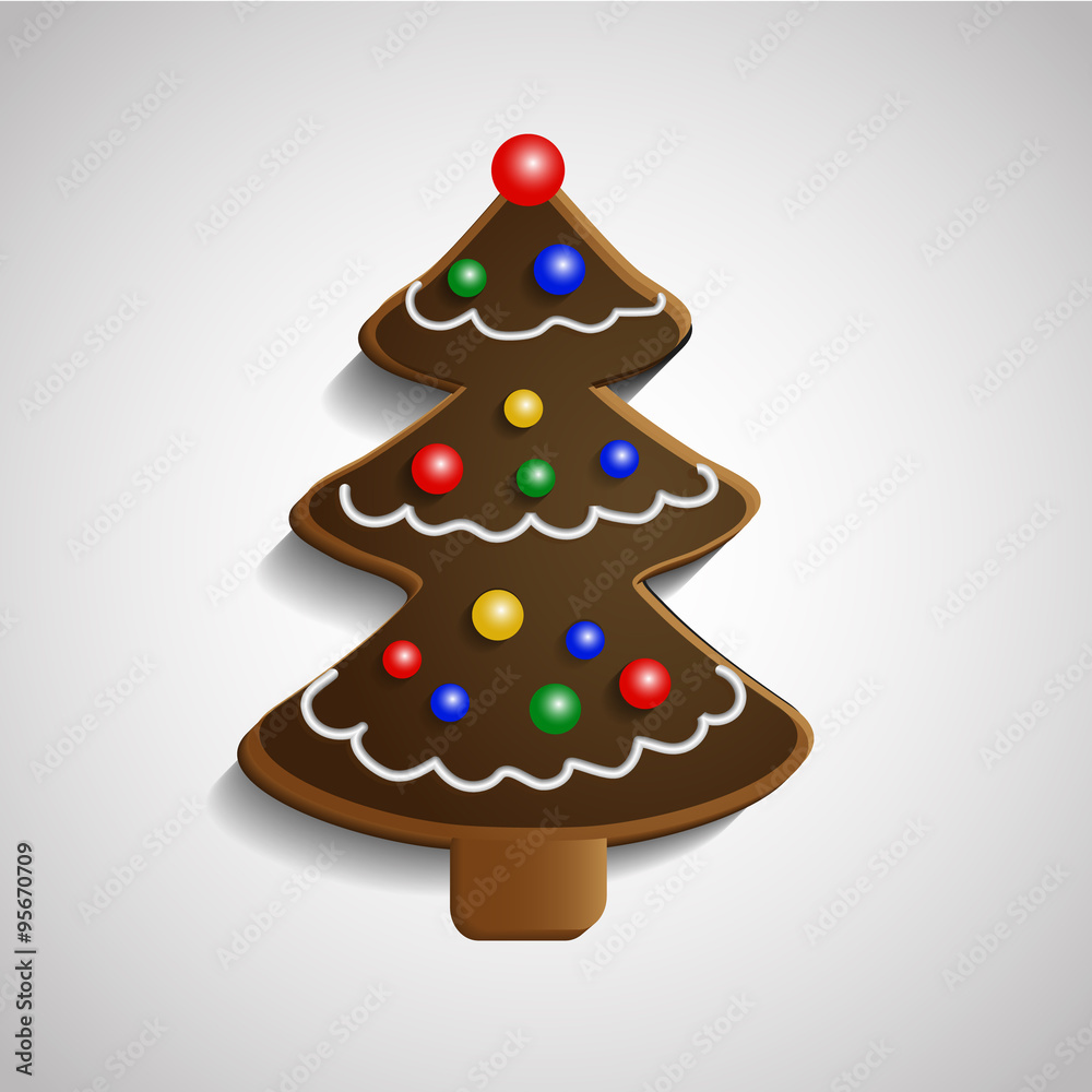 Gingerbread chocolate Christmas tree