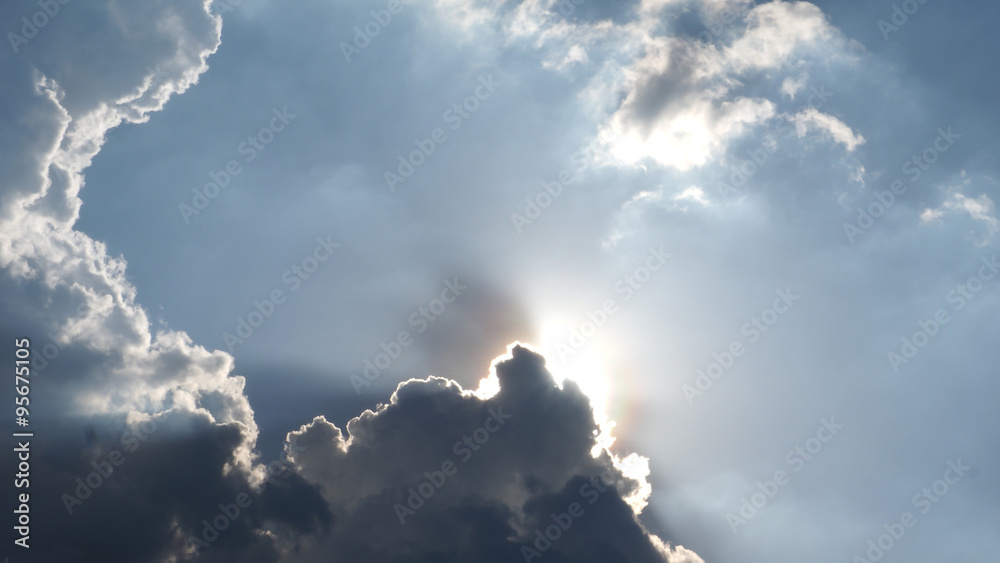 Sun behide the cloud 01