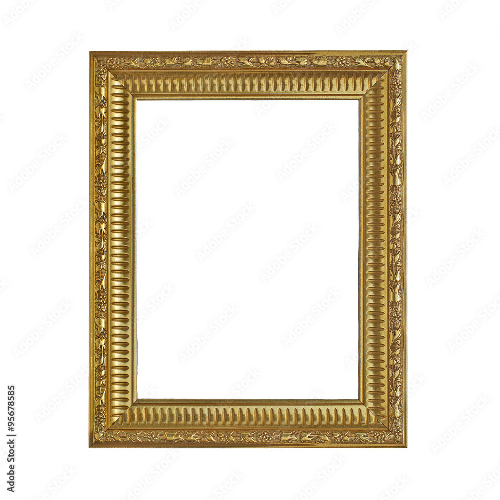 antique golden picture frame isolated on white antique golden picture frame isolated on white