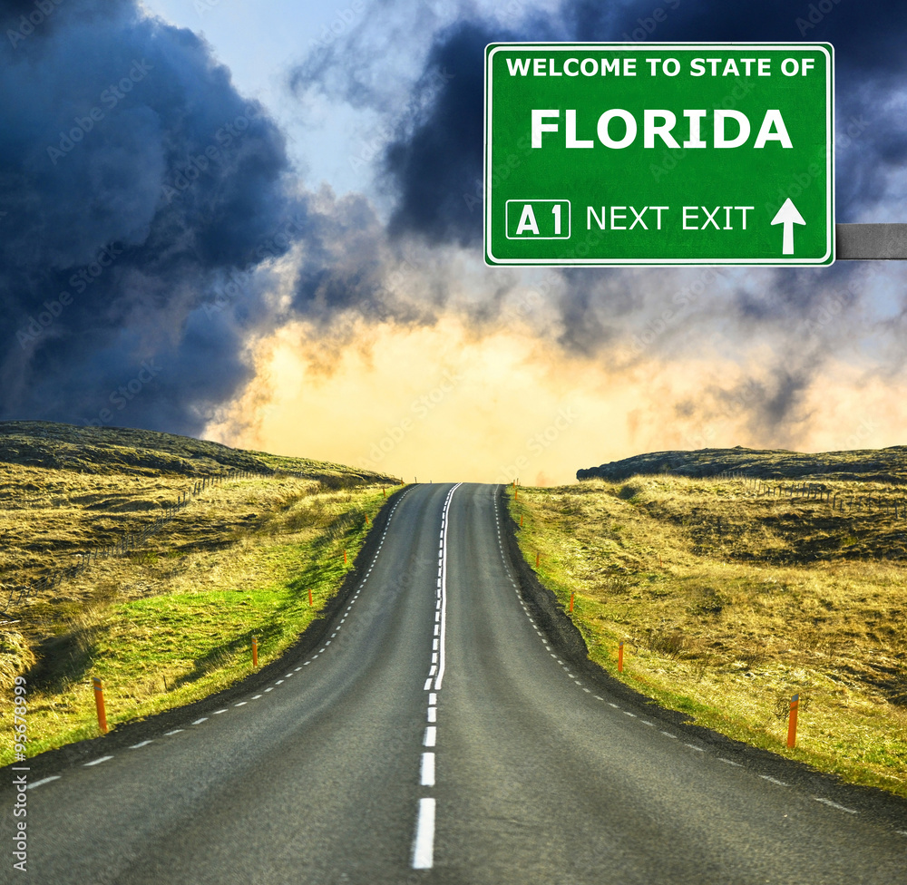 FLORIDA road sign against clear blue sky