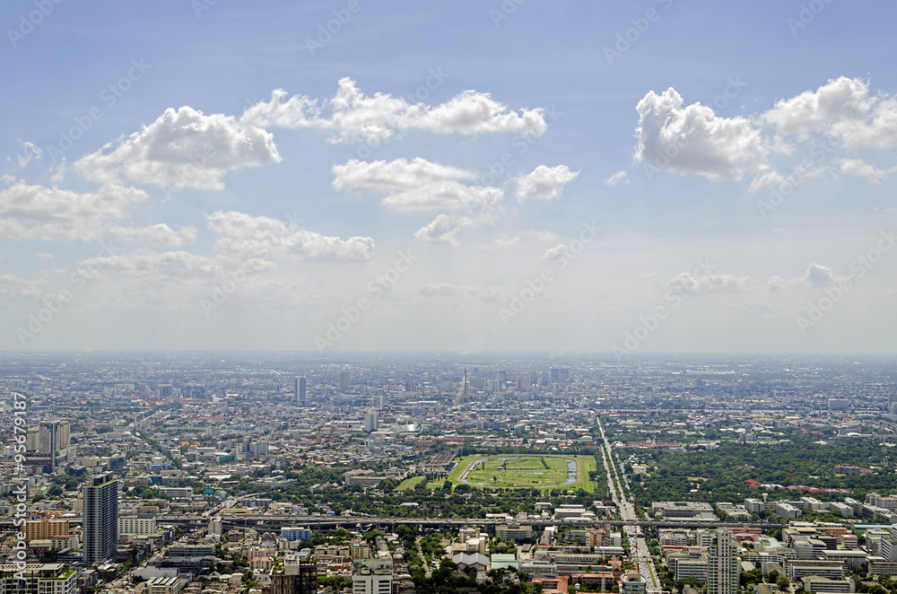 Fototapeta premium bangkok view from baiyoke tower II on 3 July 2014 BANGKOK - July