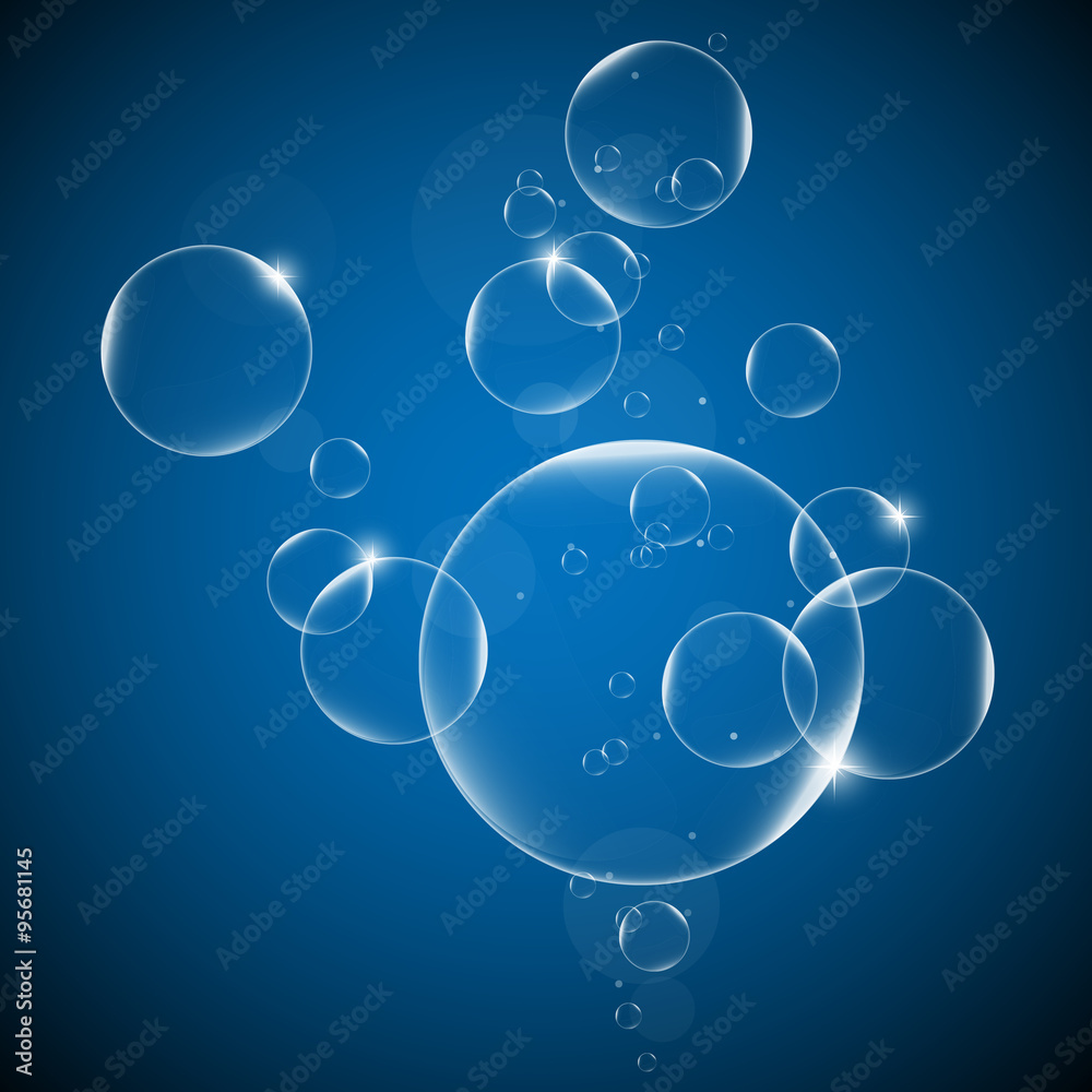 Water bubbles on a Blueand Black background EPS10 illustration Water bubbles on a Blueand Black background EPS10 illustration