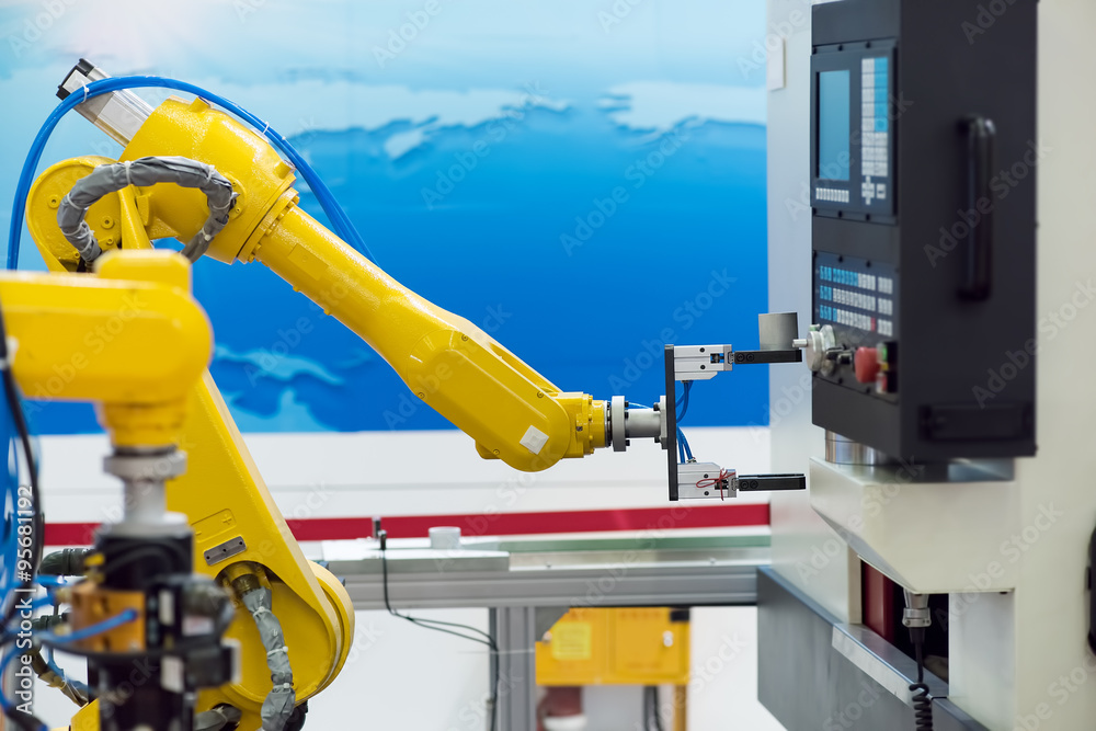 robotic hand machine tool at industrial manufacture factory robotic hand machine tool at industrial manufacture factory