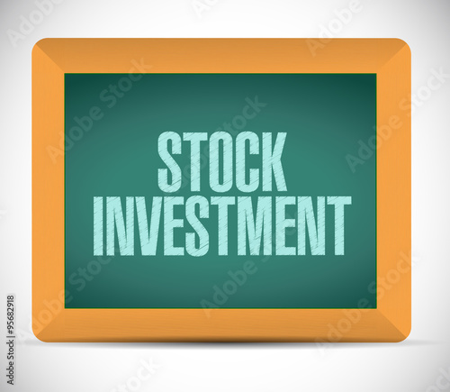 Stock Investment board sign concept