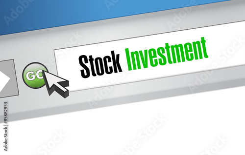Stock Investment website sign concept