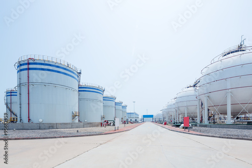 landscape of oil depot