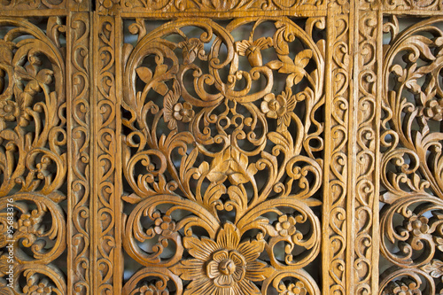 The wood carved door