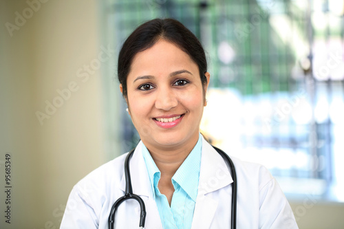 Female doctor in hospital interior