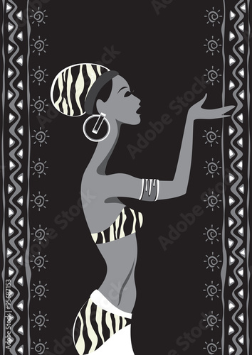 Beautiful black woman.African woman.