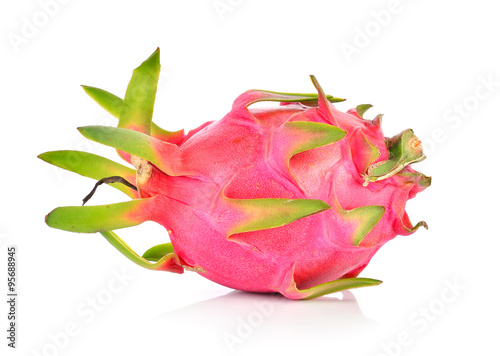 dragon fruit on white background