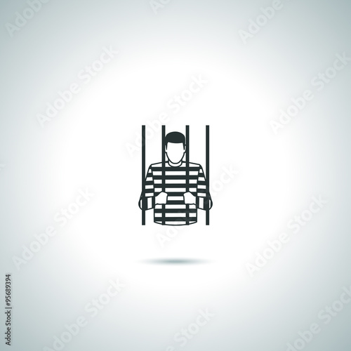 Criminal prisoner icon