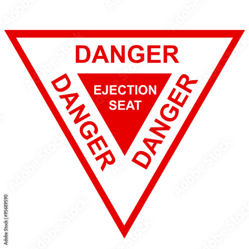 Ejection seat and canopy sign