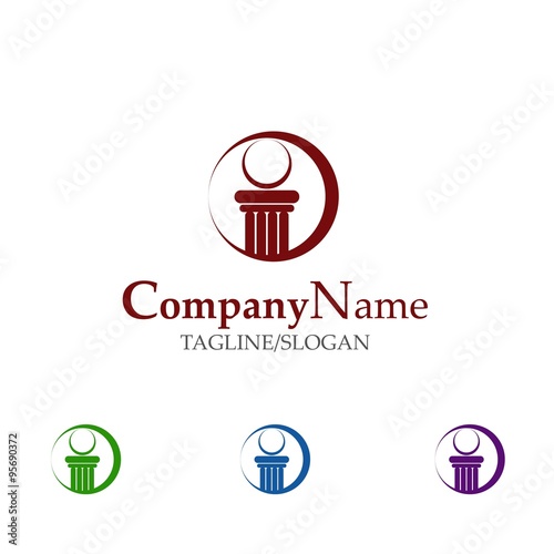 attorney law logo icon vector