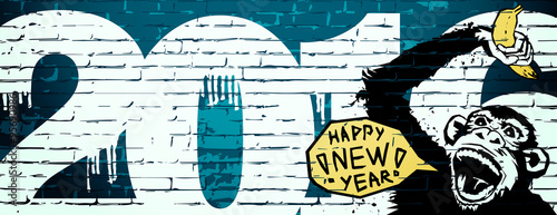 Obraz na plátně Monkey is symbol of the New Year.