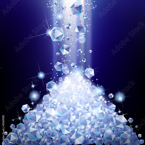 Heap of falling diamonds