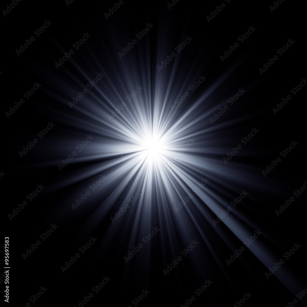 Shining star bursting with beams. Shining star bursting with beams.