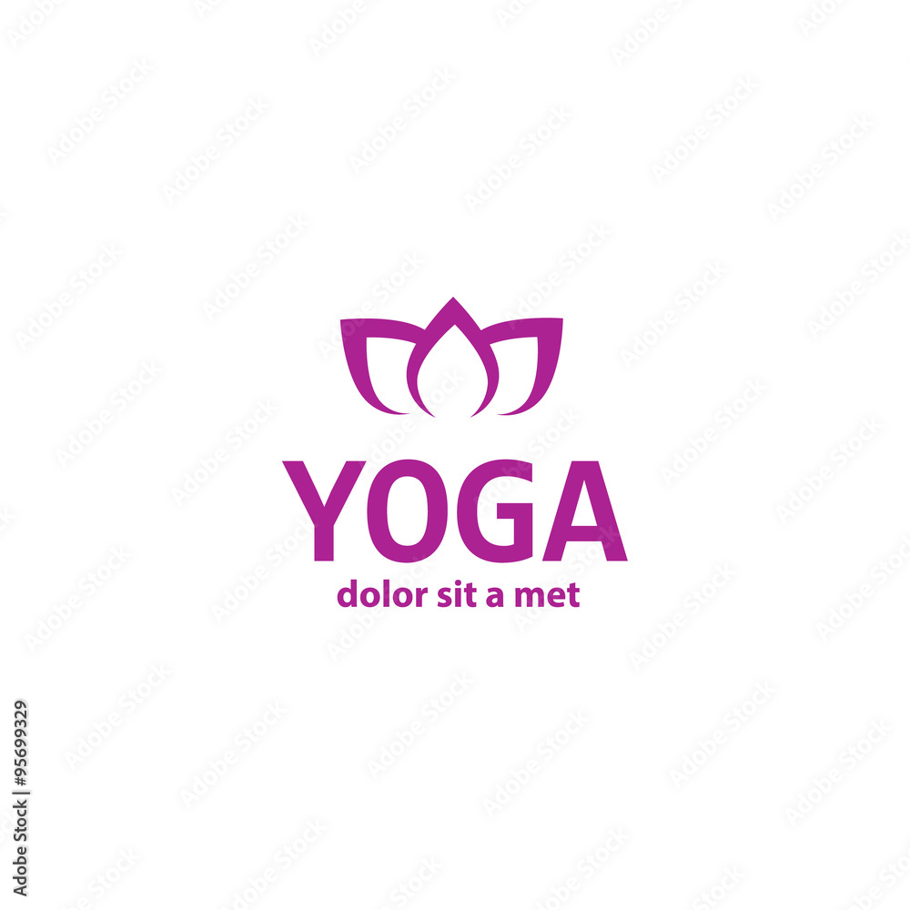 template logo for yoga studios. 