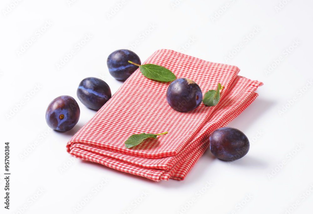Fresh Damson plums Stock Photo Adobe Stock
