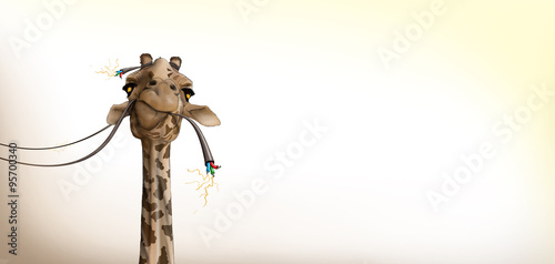 Photography drawing of a giraffe