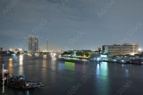 Landscape of River and in Bangkok city