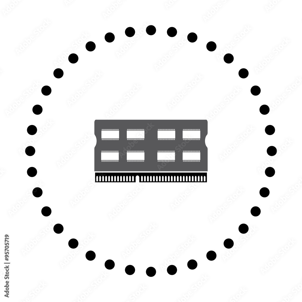Fototapeta premium illustration of pc components icon