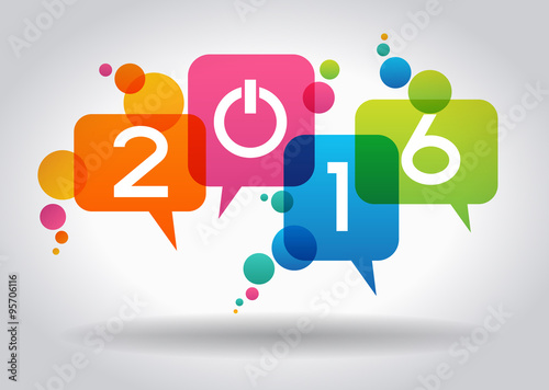 Creative happy new year 2016 design
