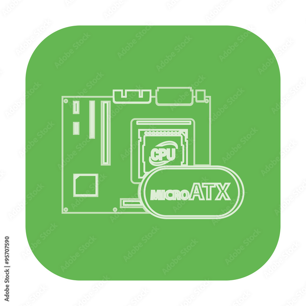 illustration of pc components icon illustration of pc components icon