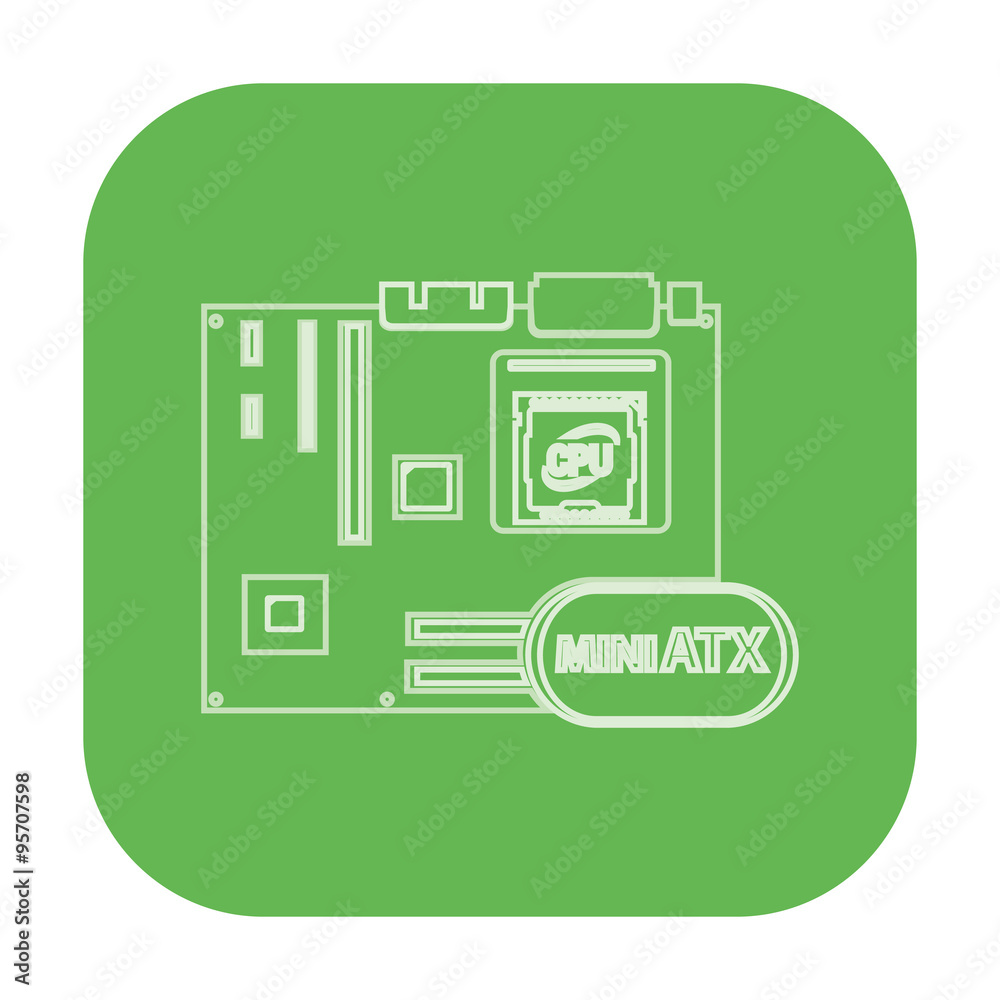 illustration of pc components icon illustration of pc components icon