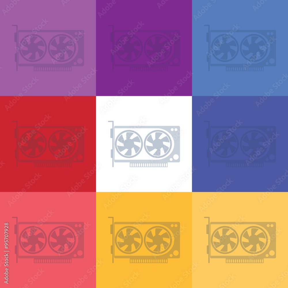 illustration of pc components icon illustration of pc components icon