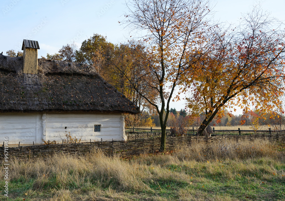 Traditional Ukrainian autumn landscape