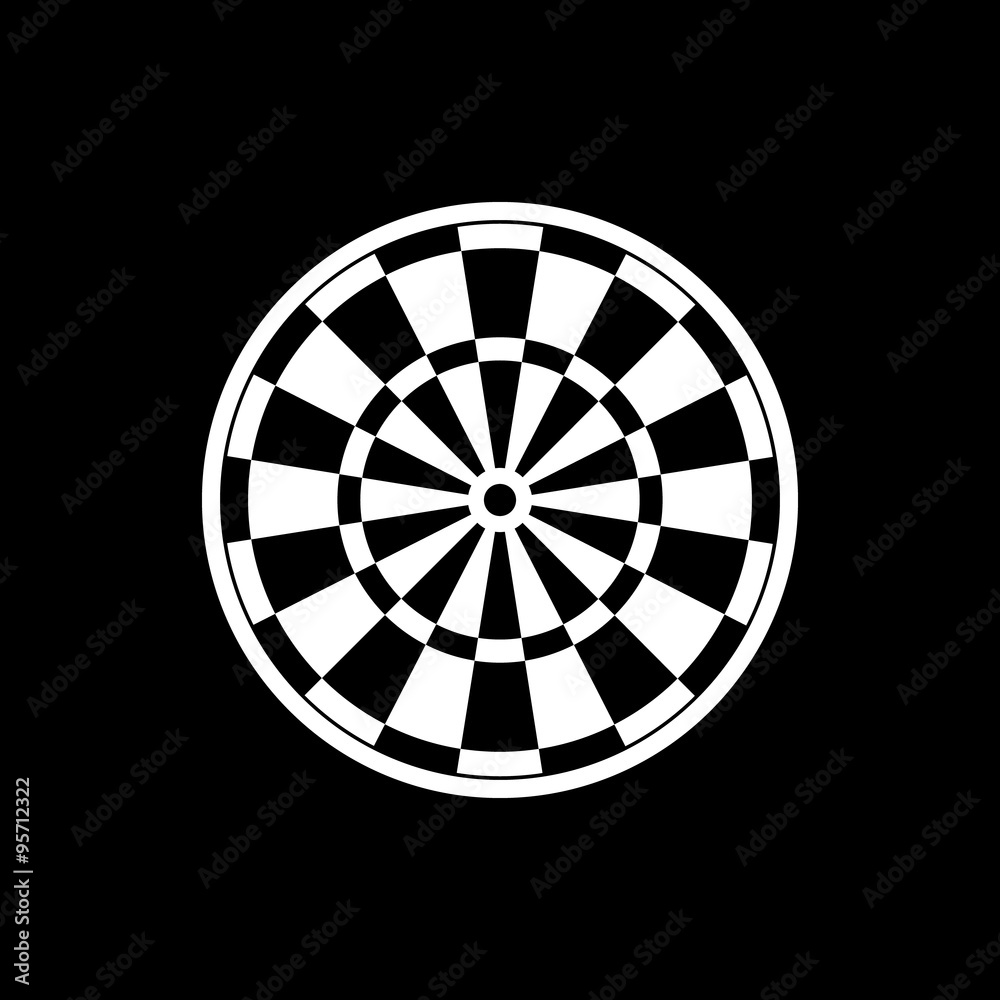 The darts icon. Target and Game symbol. Flat The darts icon. Target and Game symbol. Flat