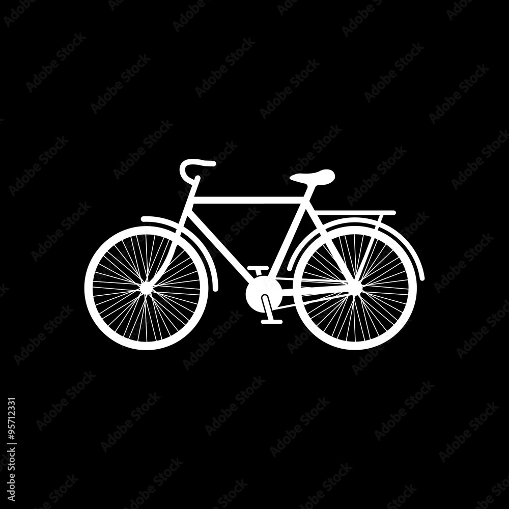 Fototapeta The bike icon. Bicycle symbol. Flat