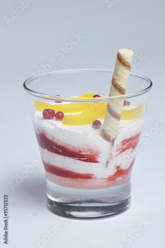 dessert with fruits