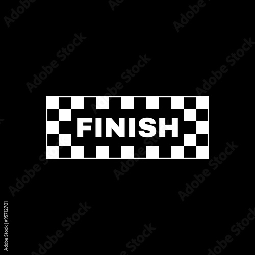 The finish icon. Finish symbol. Flat