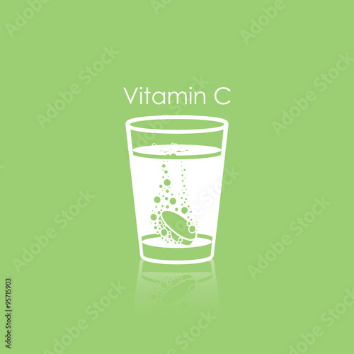 Effervescent tablet of vitamin C