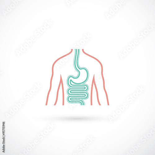 Human digestive system symbol 