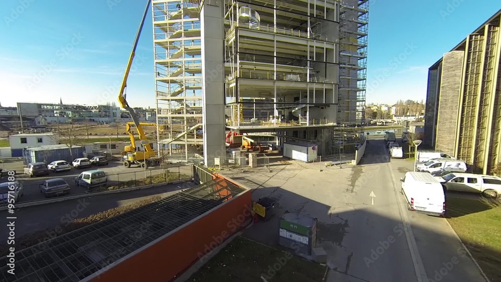 Chantier cité des sciences, Caen, Normandie,vue aérienne