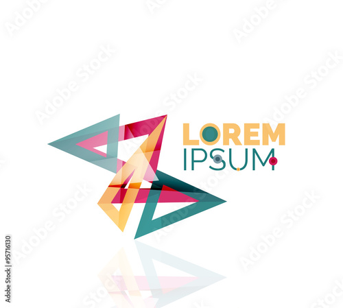 Logo, abstract geometric business icon