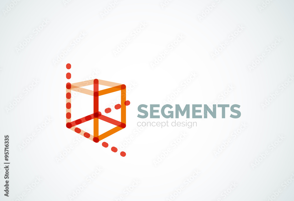 Vector outline minimal abstract geometric logo Vector outline minimal abstract geometric logo