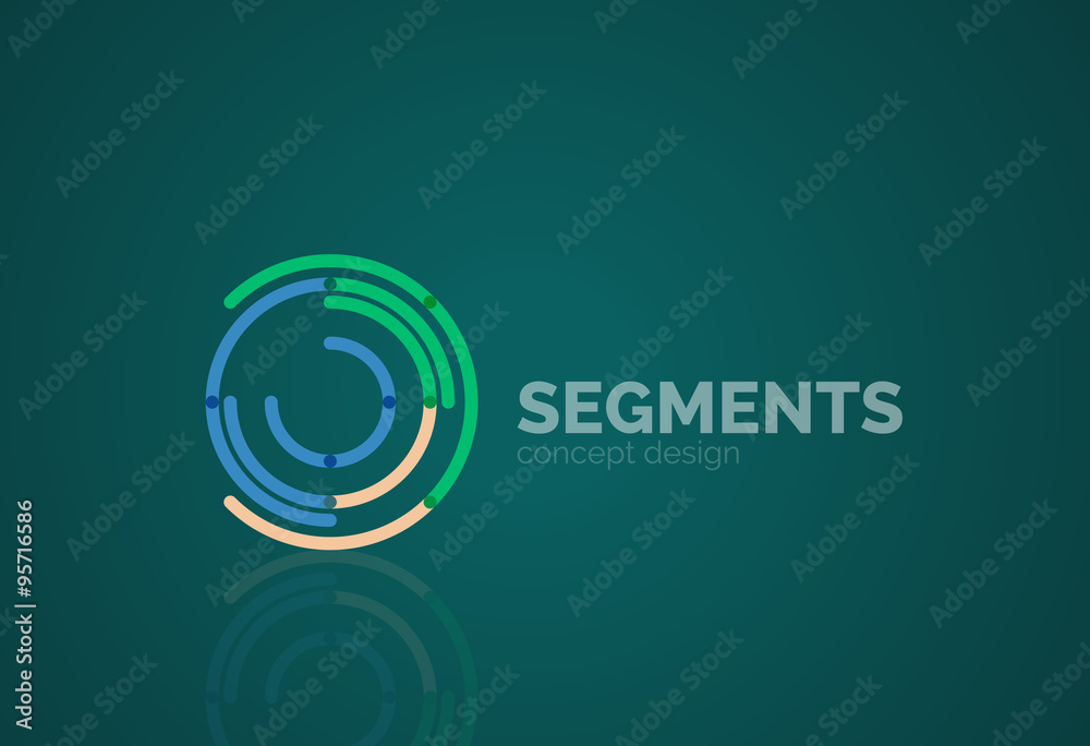 Vector outline minimal abstract geometric logo