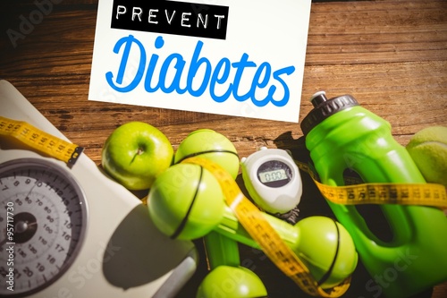 Obraz na plátne Composite image of prevent diabetes