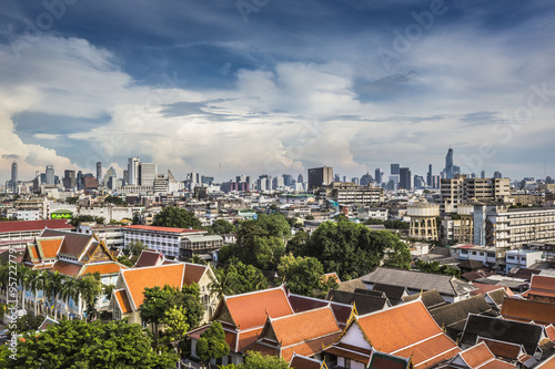 Bangkok Cityscape capital of Thailand and beautiful sky