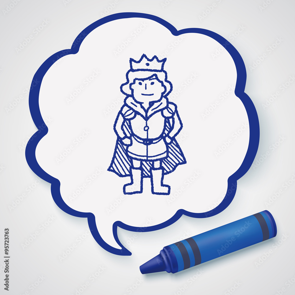 Fototapeta premium prince doodle